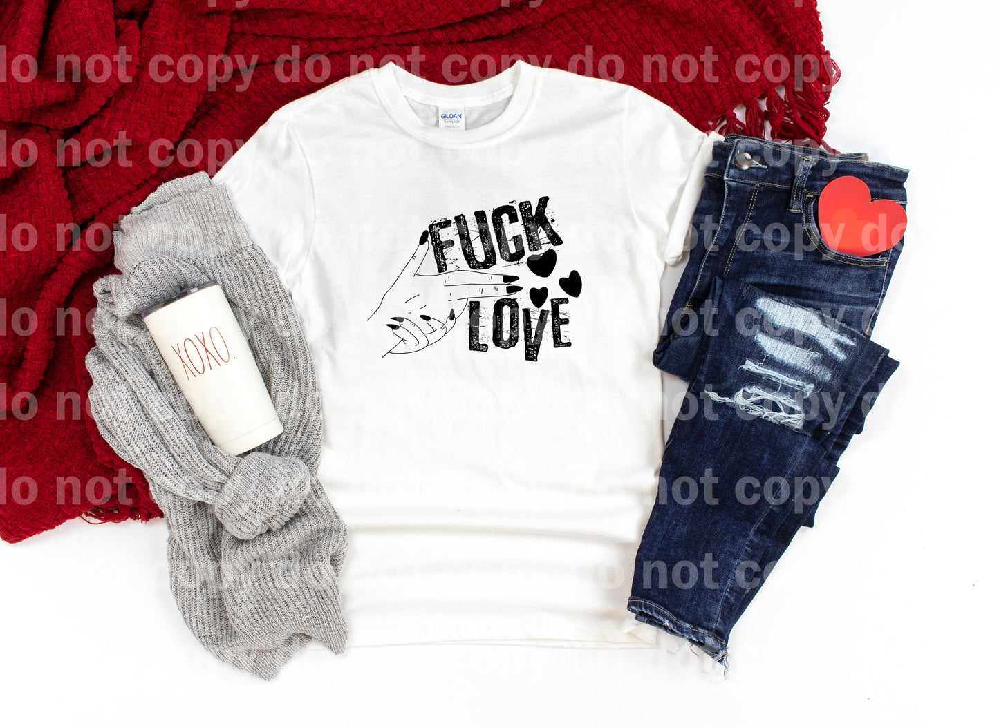 Fuck Love Distressed Dream Print or Sublimation Print