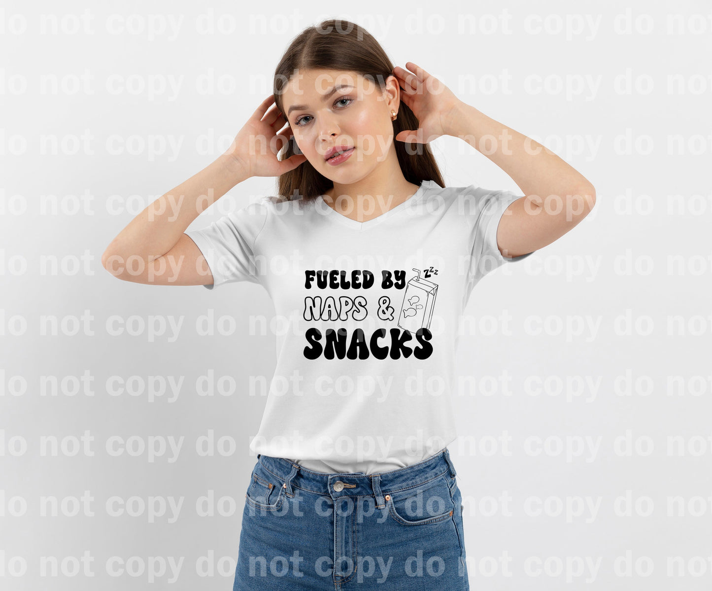 Fueled By Naps And Snacks One Color/Blue/Pink Dream Print or Sublimation Print