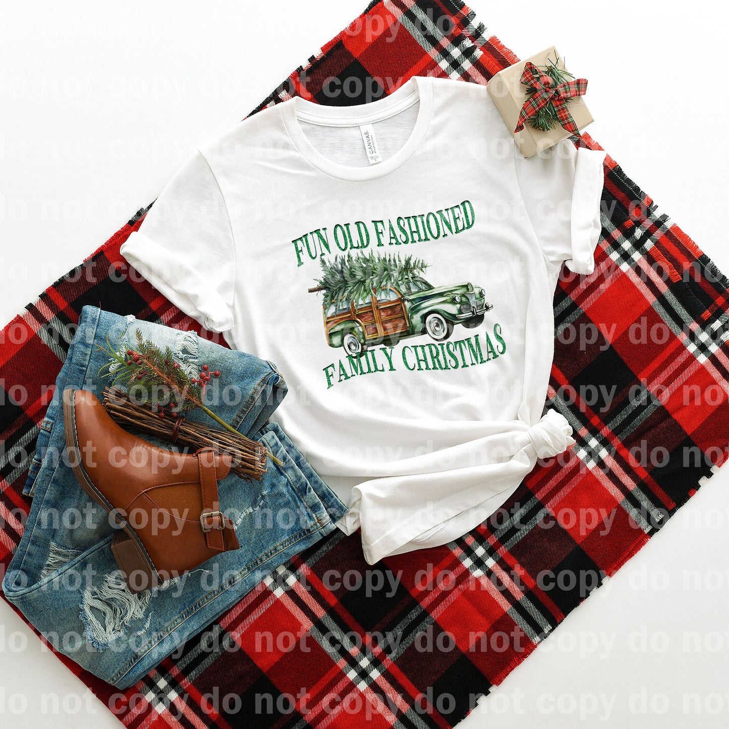 Fun Old Fashioned Family Christmas Dream Print or Sublimation Print