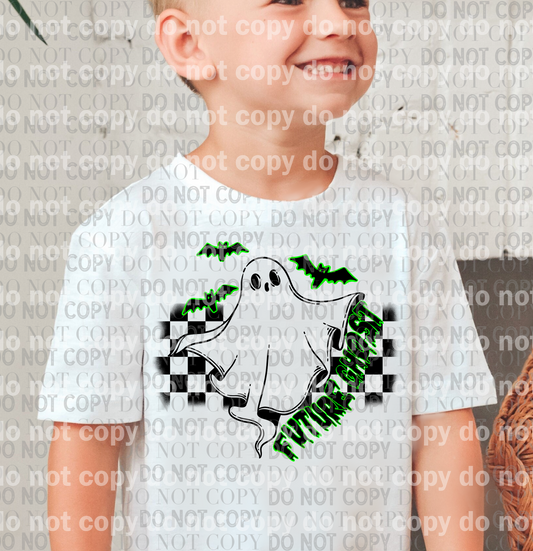 Future Ghost Green Checkered Dream Print or Sublimation Print