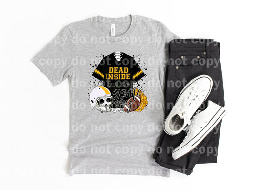 Dead Inside But It's Game Day Black And Yellow Dream Print or Sublimation Print