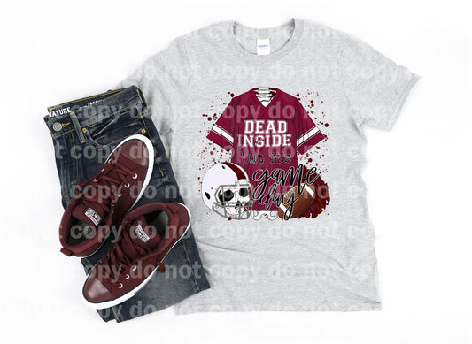 Dead Inside But It's Game Day Maroon And White Dream Print or Sublimation Print