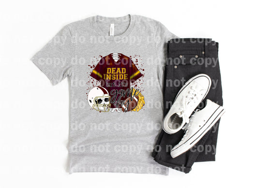 Dead Inside But It's Game Day Maroon And Yellow Dream Print or Sublimation Print