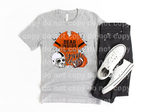 Dead Inside But It's Game Day Orange And Black Dream Print or Sublimation Print