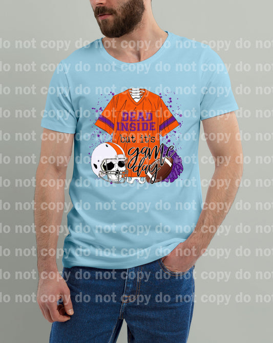 Dead Inside But It's Game Day Orange And Purple Dream Print or Sublimation Print