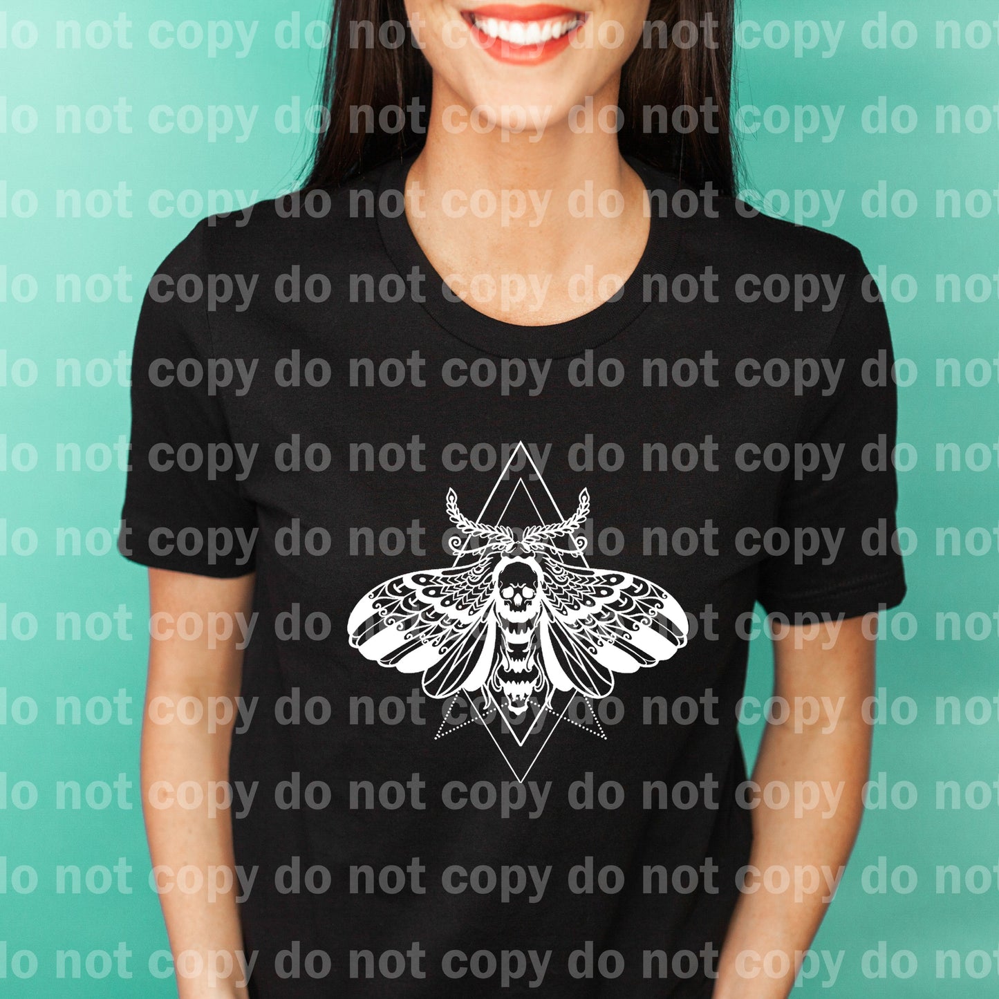 Geo Moth Black/White Dream Print or Sublimation Print