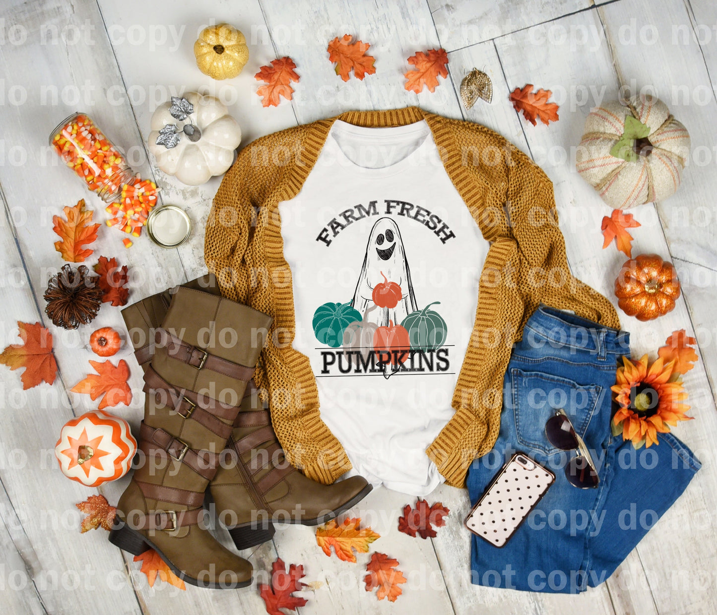 Farm Fresh Pumpkins Little Ghost Dream Print or Sublimation Print