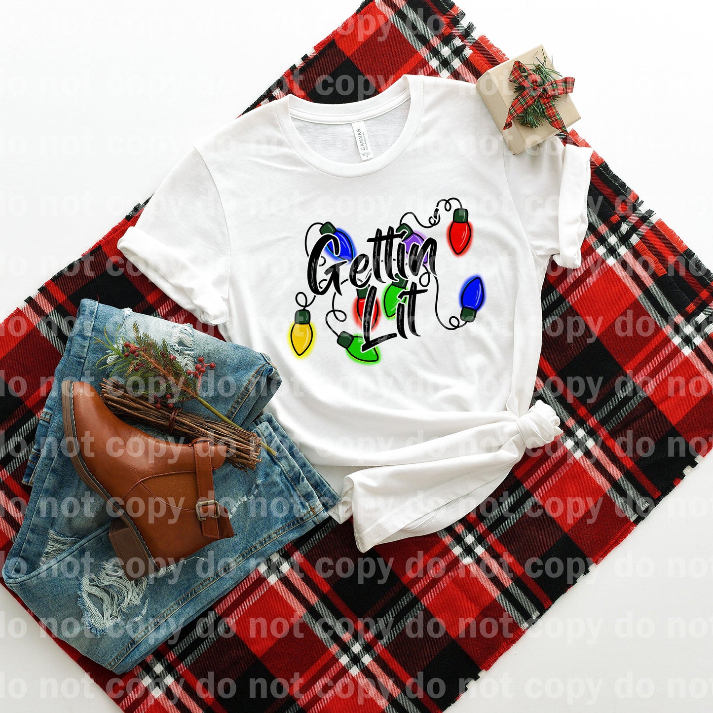 Gettin Lit Christmas Lights Dream Print or Sublimation Print