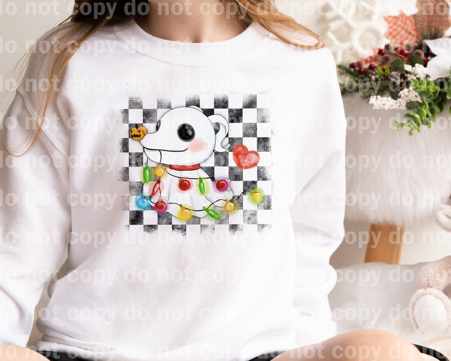 Ghost Dog Checkered Dream Print or Sublimation Print