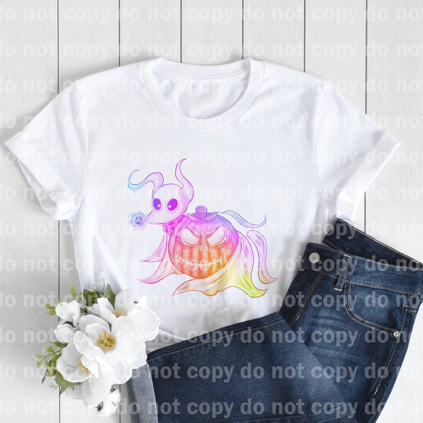 Ghostly Pumpkin Pastel or rainbow  Color Style Dream Print or Sublimation Print