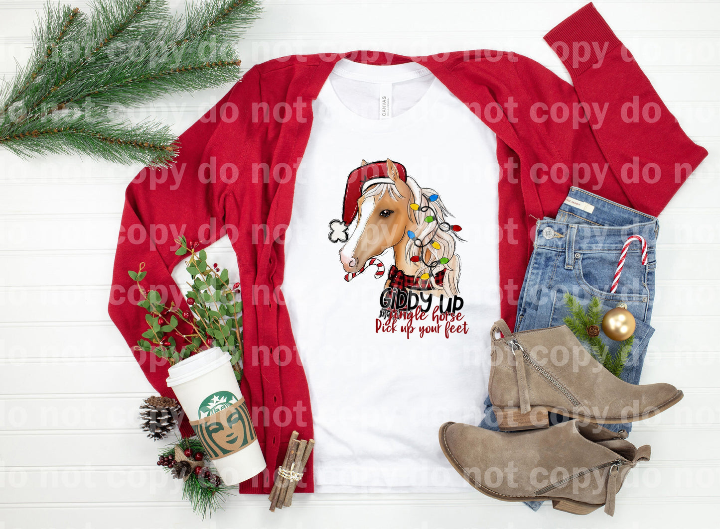 Giddy Up Jingle Horse Pick Up Your Feet Dream Print or Sublimation Print