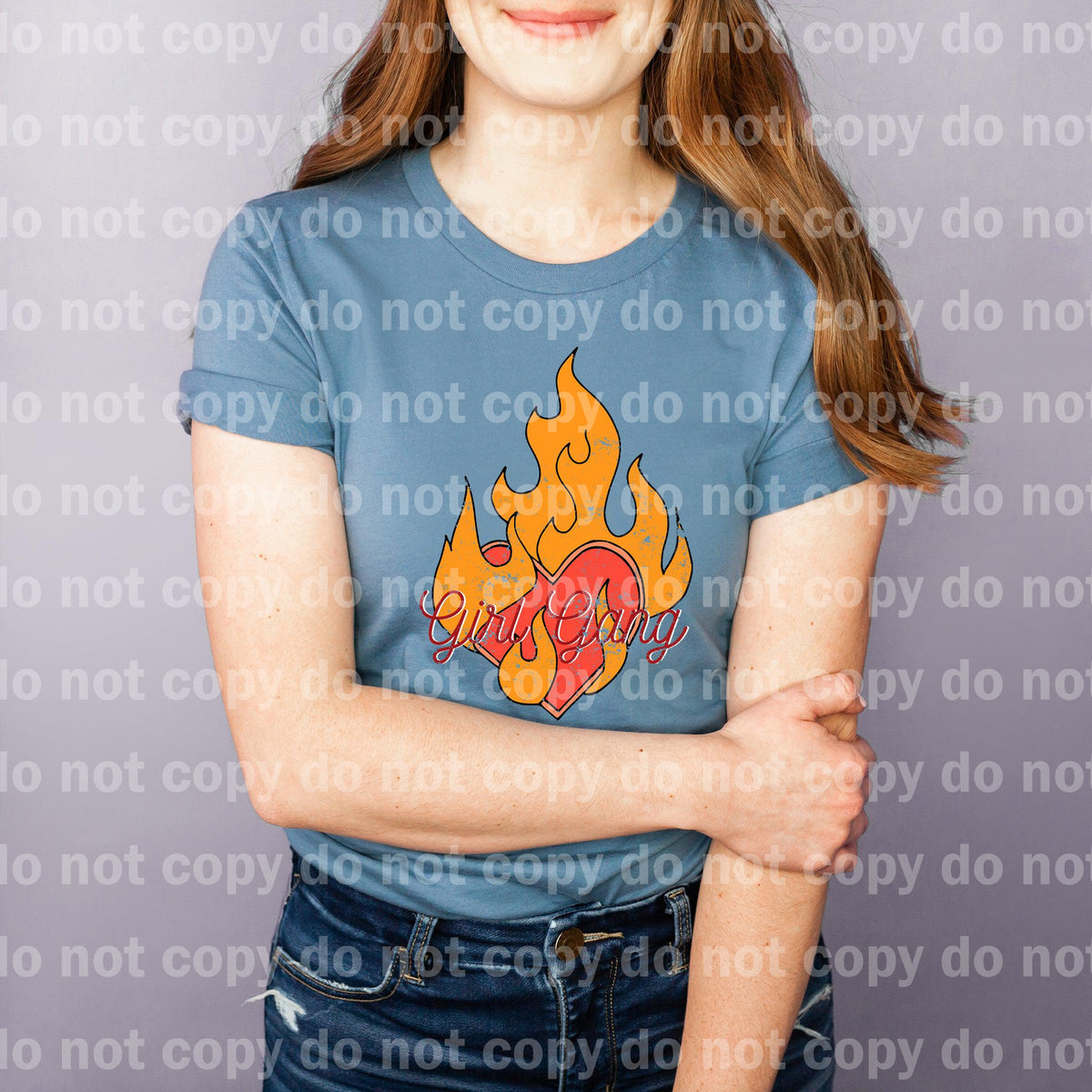 Girl Gang Heart Flame Dream Print or Sublimation Print