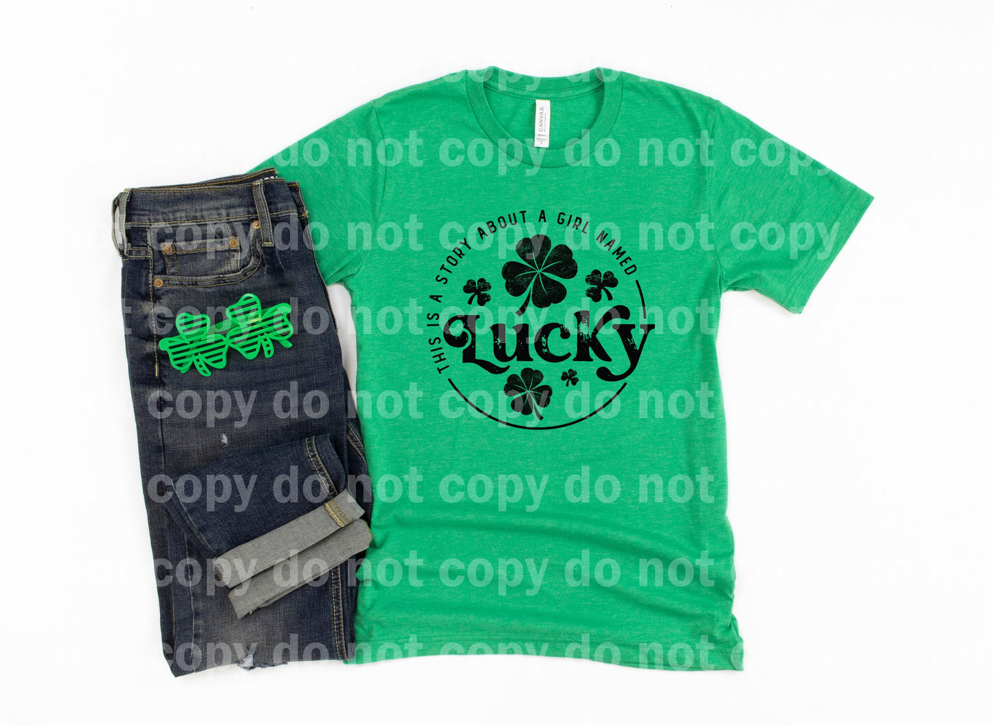 This is The Story About Girl Named Lucky Black Dream Print or Sublimation Print
