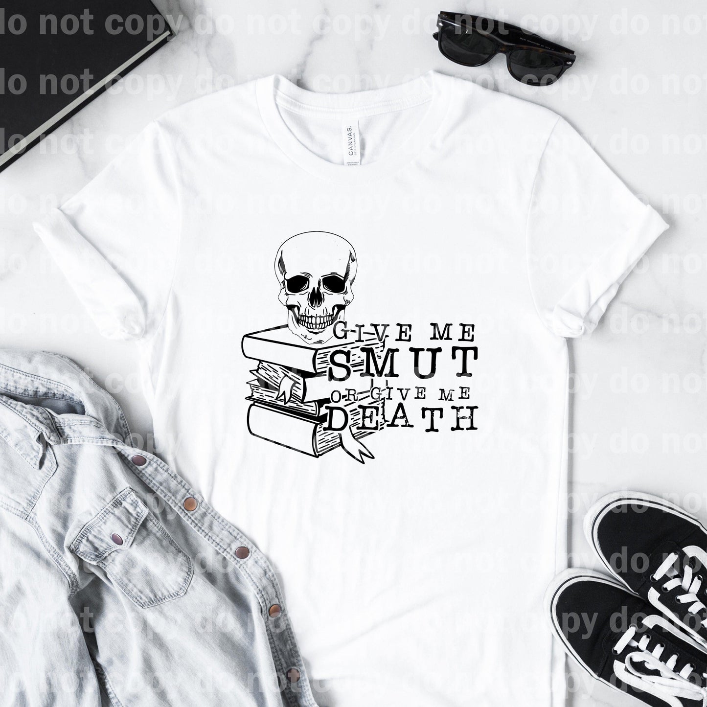 Give Me Smut or Give Me Death Skull Book Dream Print or Sublimation Print
