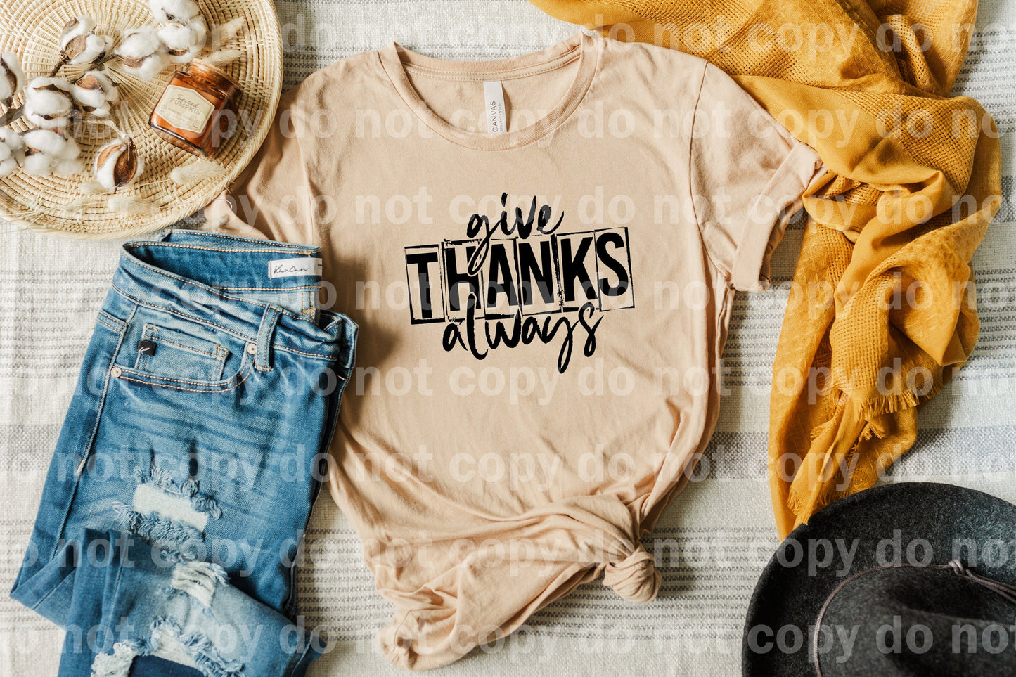 Give Thanks Always Black/White Dream Print or Sublimation Print