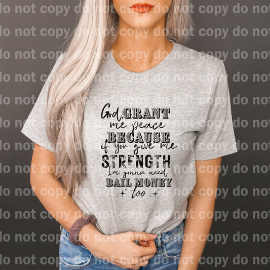 God Grant Me Peace Black/White Dream Print or Sublimation Print