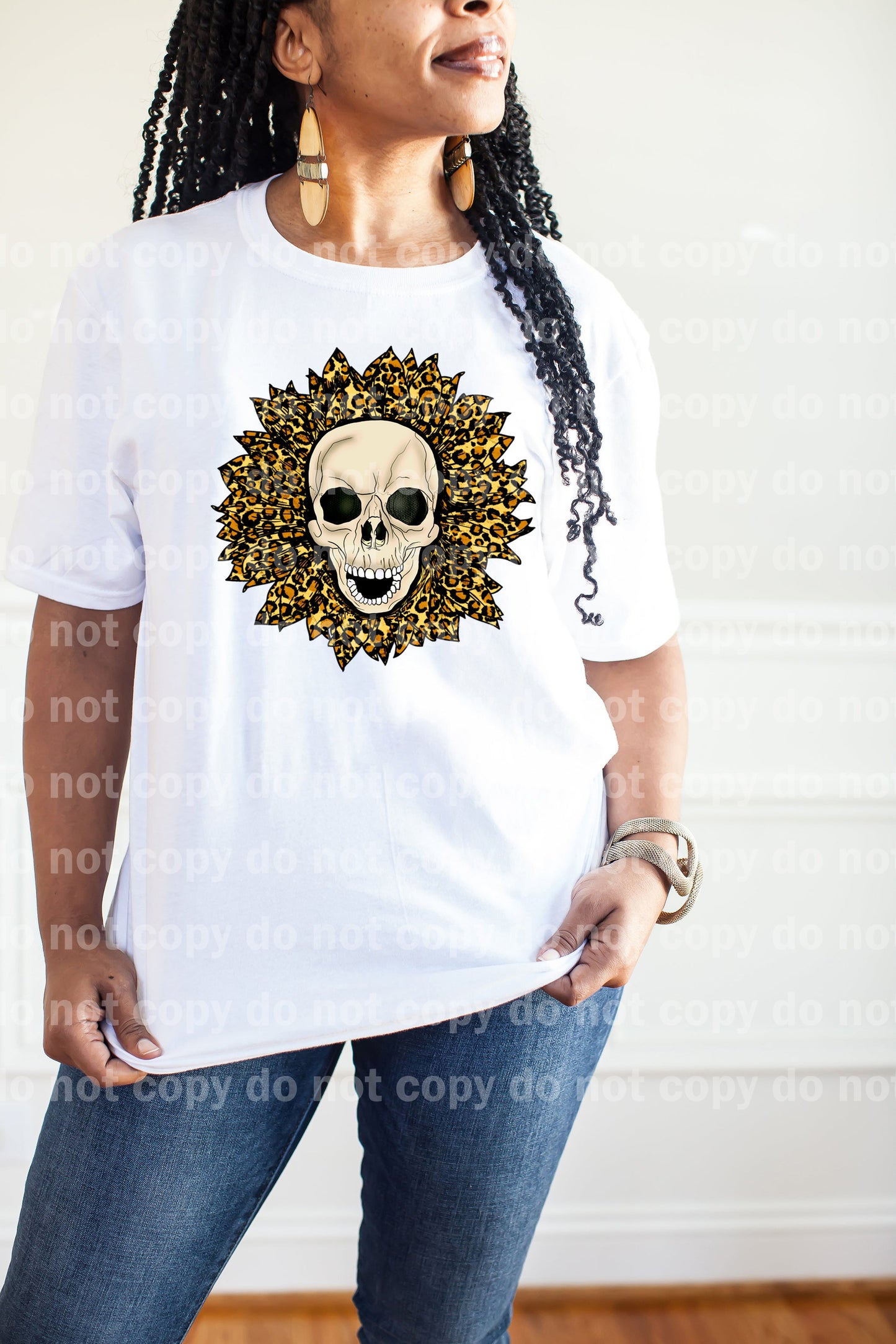 Golden Sunflower Skull Dream Print or Sublimation Print