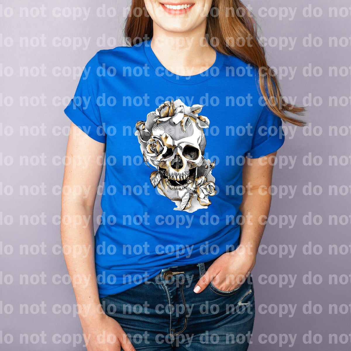 Gold Rose Skull Dream Print or Sublimation Print