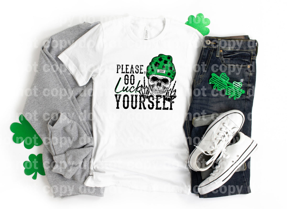 Please Go Luck Yourself Skeleton Dream Print or Sublimation Print