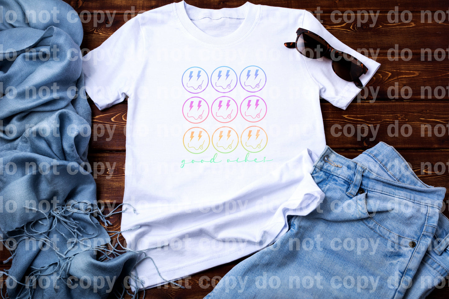 Good Vibes Smiley Full Color/One Color Dream Print or Sublimation Print