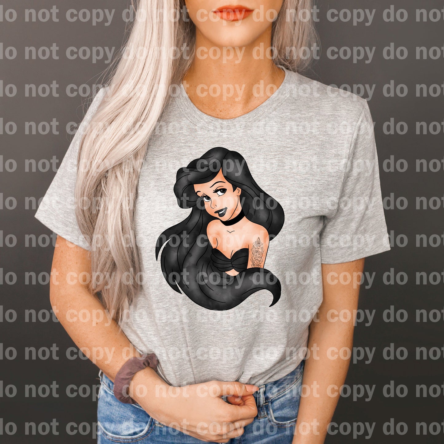 Gothic Mermaid Princess Black Hair Dream Print or Sublimation Print