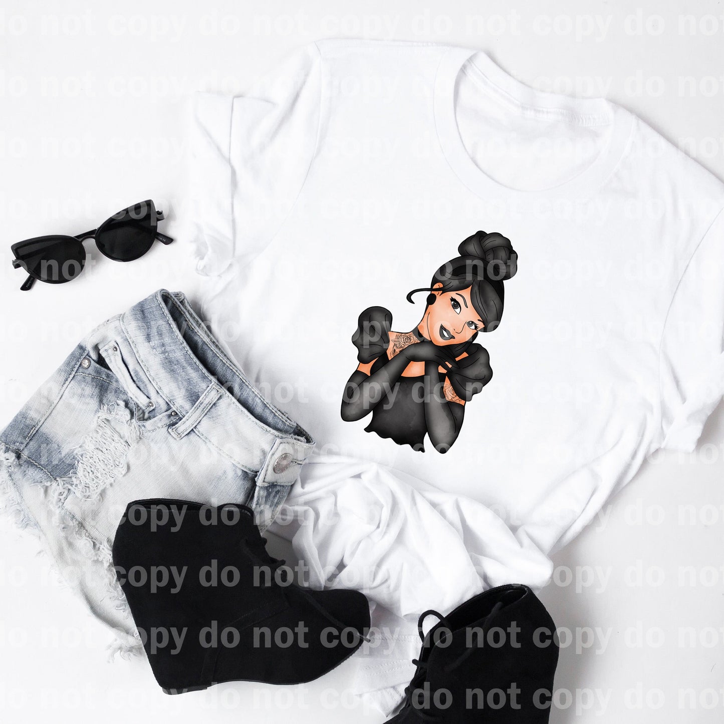 Gothic Glass slipper Princess Black Hair Dream Print or Sublimation Print