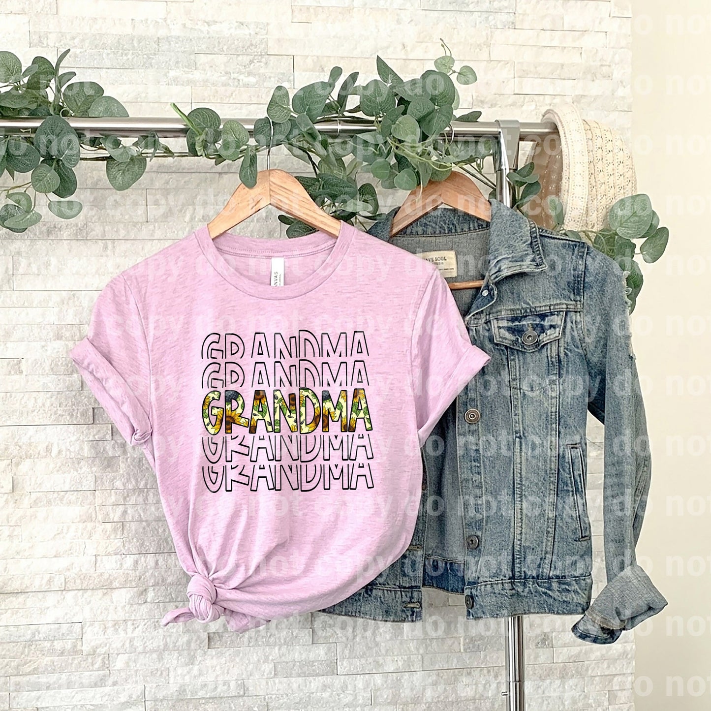 Grandma Sunflower Word Stack Dream Print or Sublimation Print