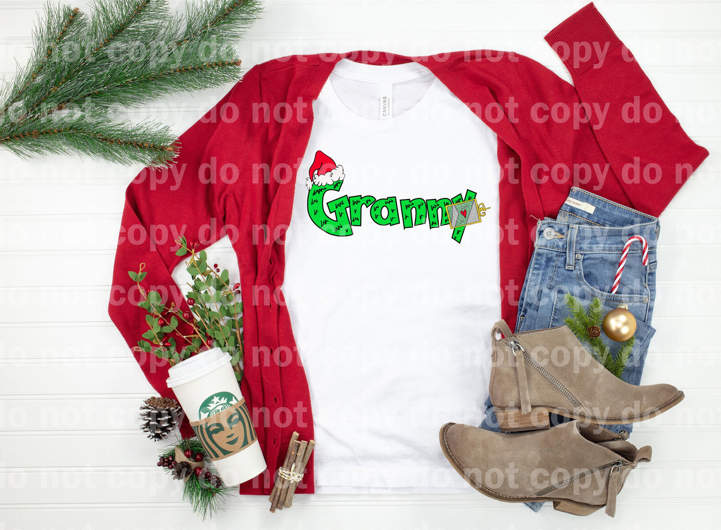 Granny Santa Hat Dream Print or Sublimation Print