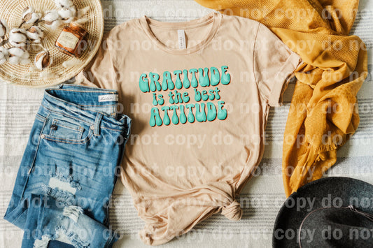 Gratitude Is The Best Attitude Typography Dream Print or Sublimation Print