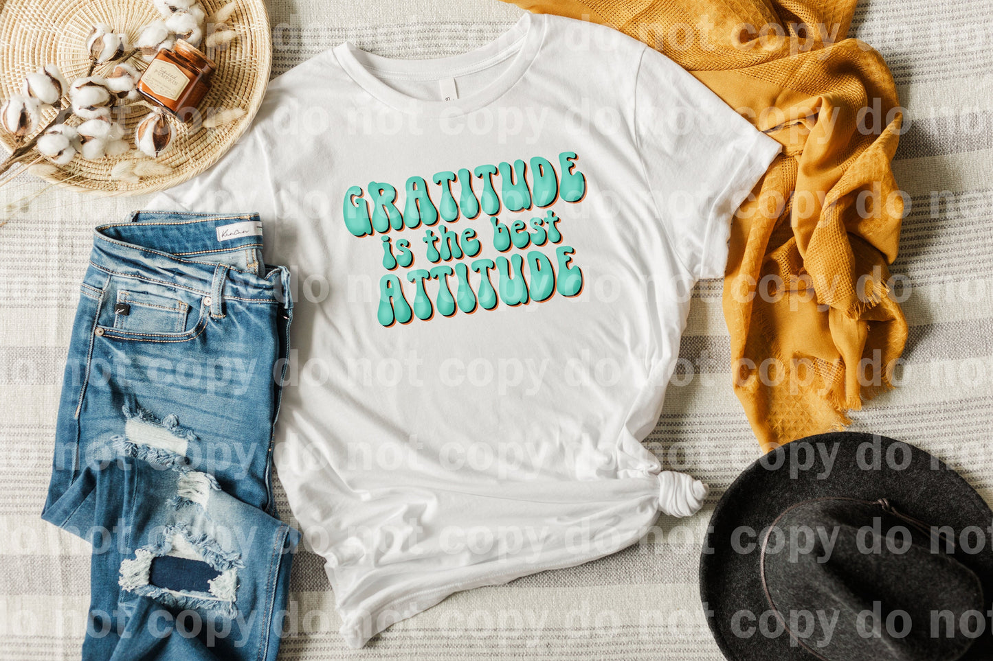 Gratitude Is The Best Attitude Typography Dream Print or Sublimation Print