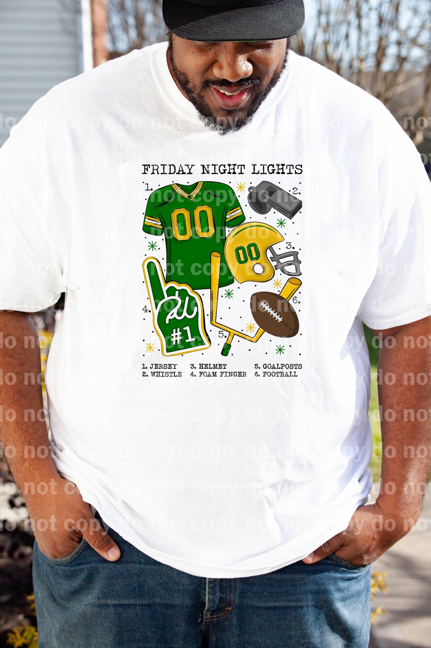 Friday Night Lights Football Chart Green And Yellow Dream Print or Sublimation Print