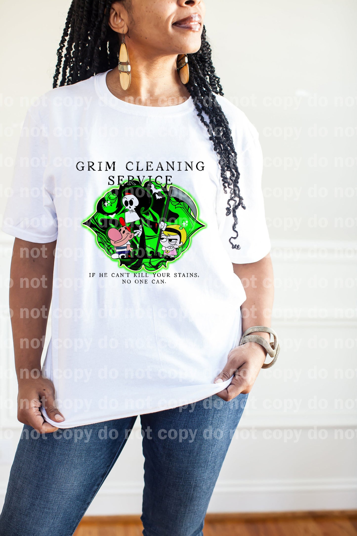 Grim Cleaning Service If He Can't Kill Your Stains No One Can Dream Print or Sublimation Print