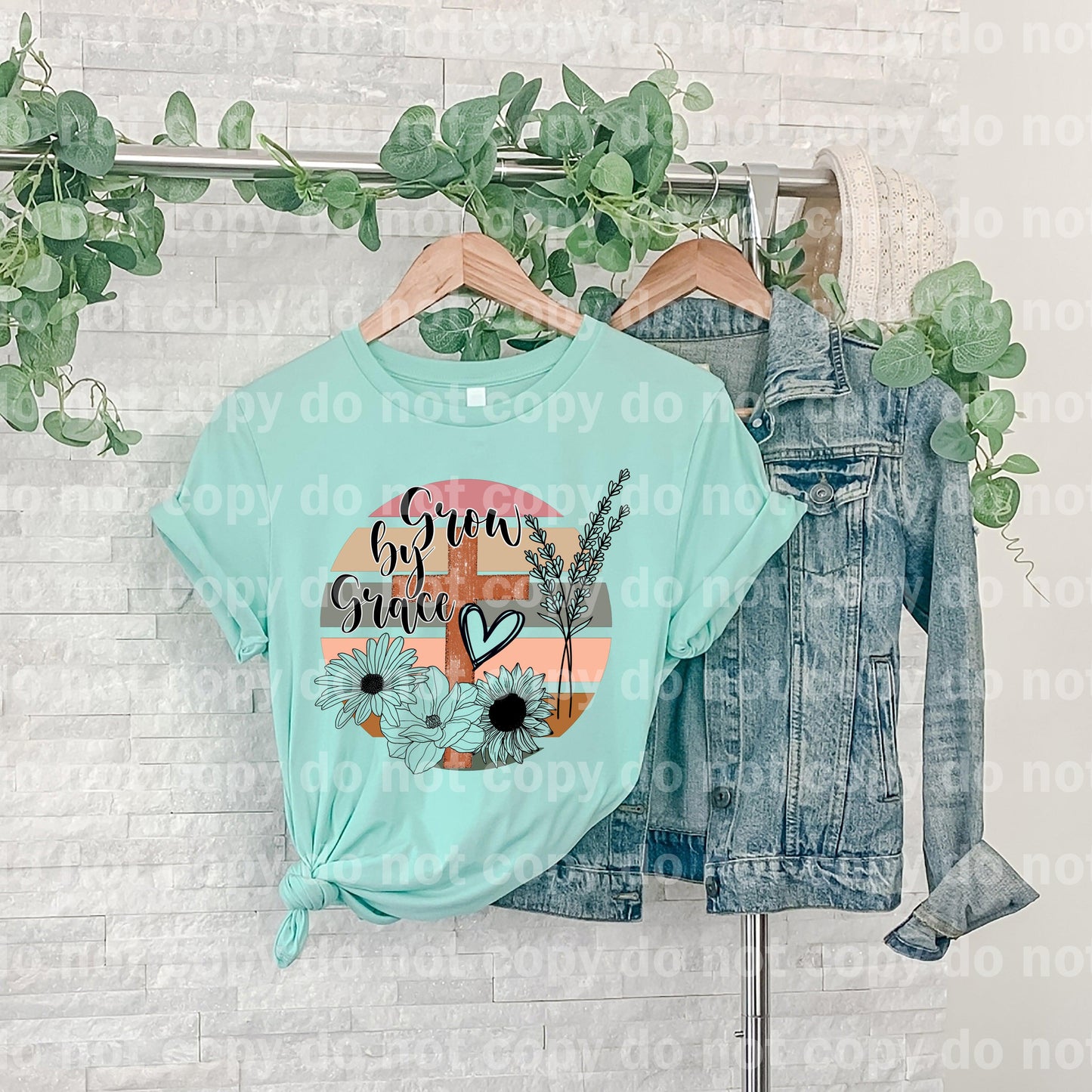 Grow by Grace Floral Cross Dream Print or Sublimation Print