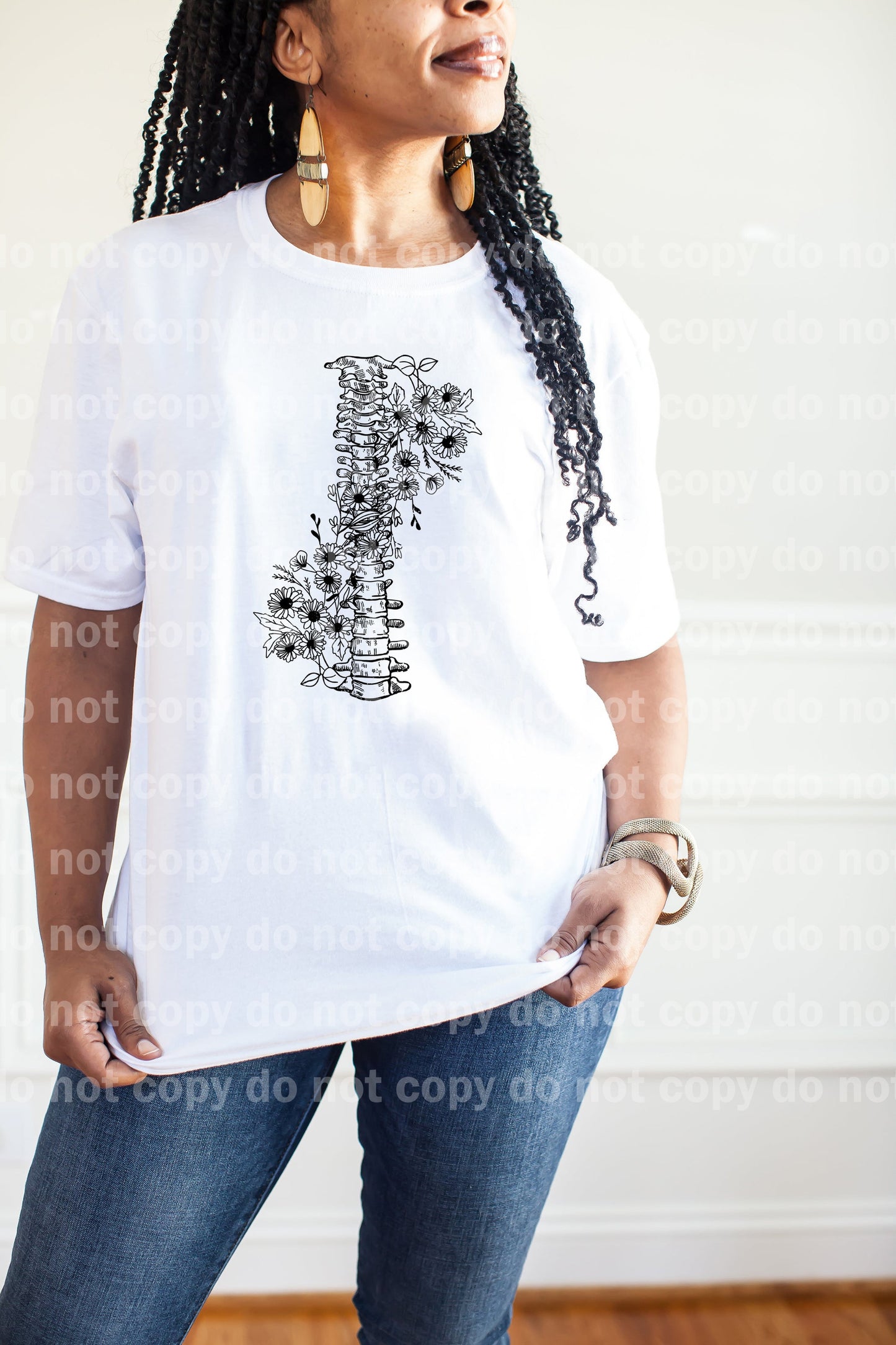 Floral Spine Distressed Full Color/One Color Dream Print or Sublimation Print