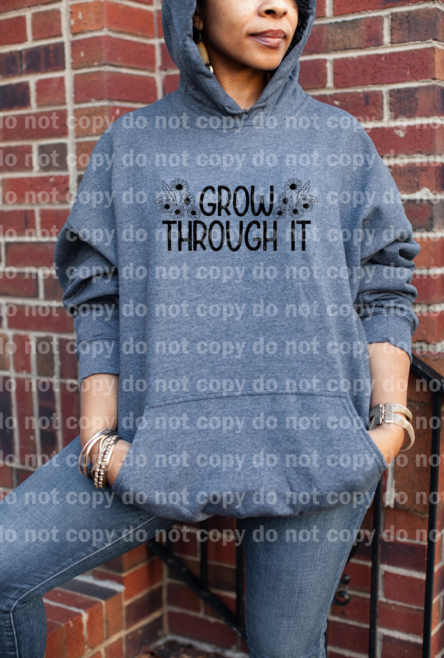 Grow Through It Distressed Full Color/One Color Dream Print or Sublimation Print