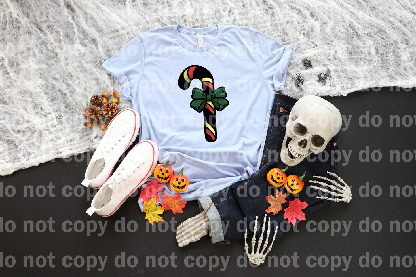 Bastón de Caramelo de Halloween con Estampado de Sueño de Lazo o Estampado por Sublimación