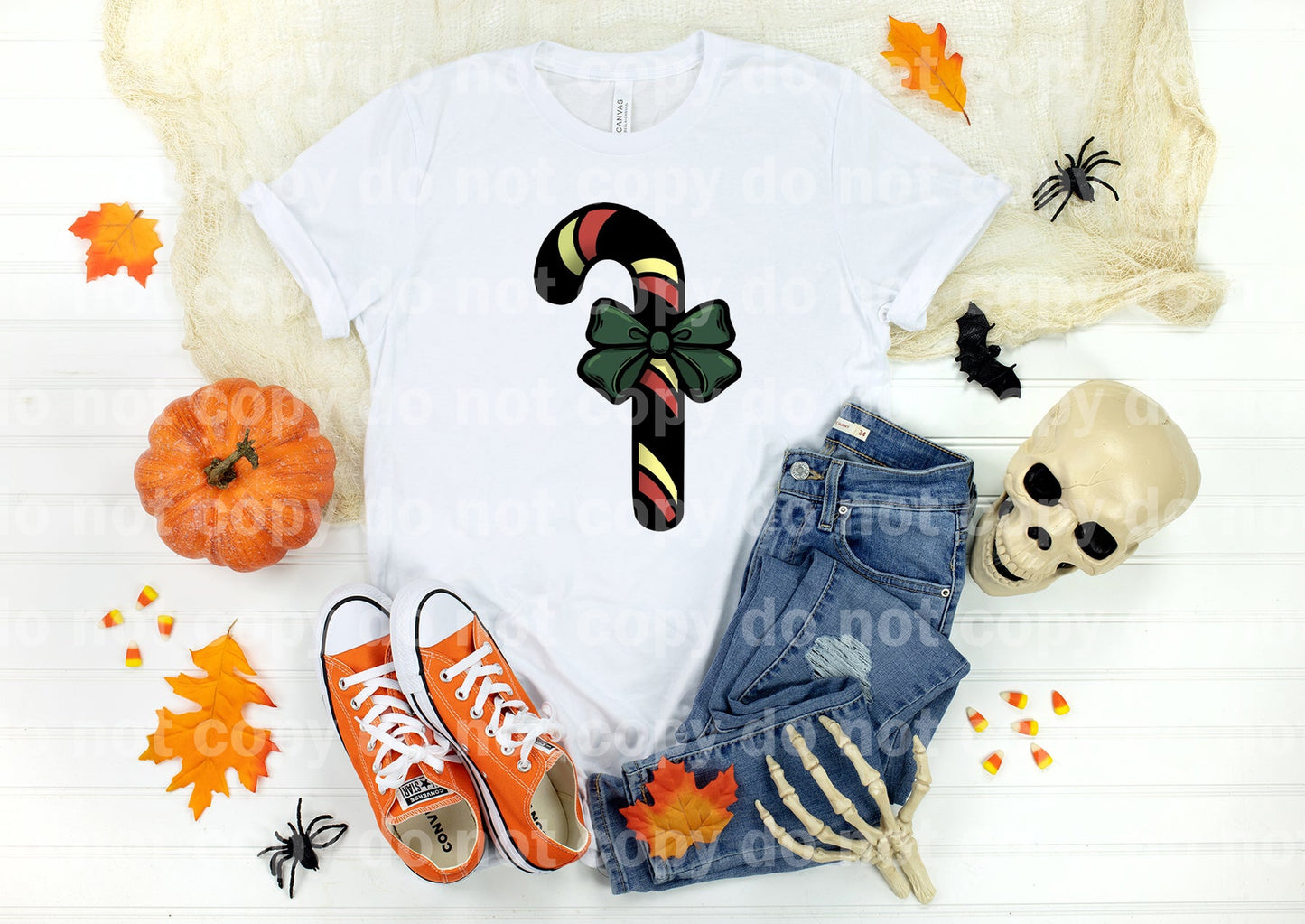 Halloween Candy Cane With Bow Dream Print or Sublimation Print