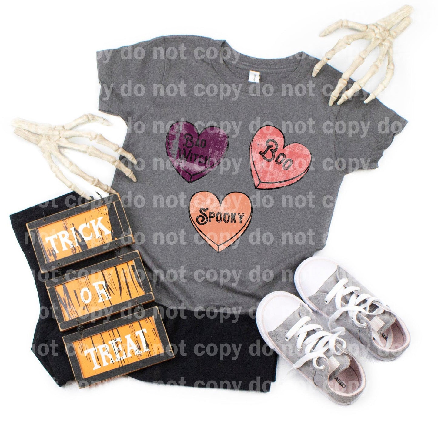 Halloween Hearts Bad Witch Boo Spooky Full Color/One Color Dream Print or Sublimation Print
