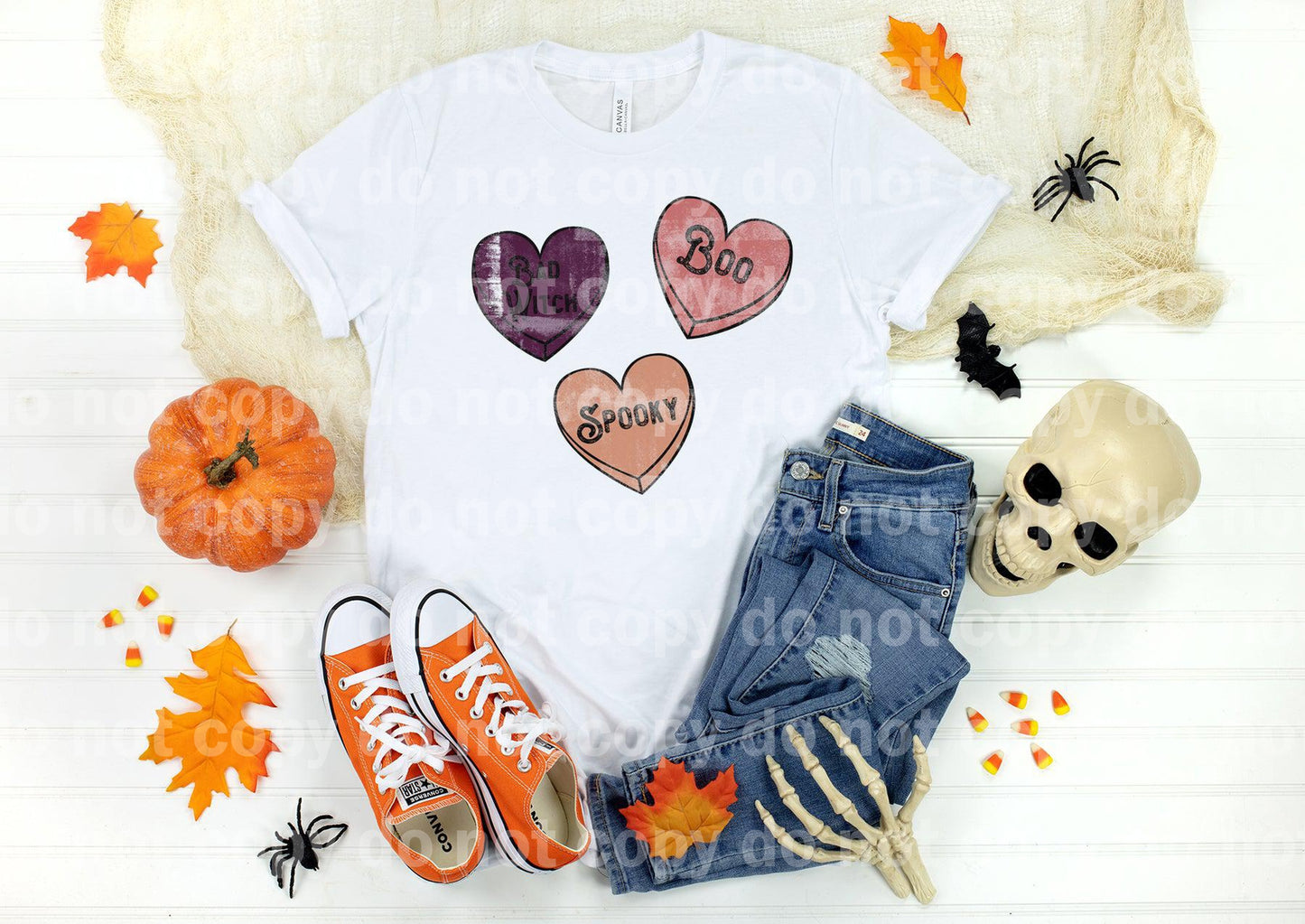 Halloween Hearts Bad Witch Boo Spooky Full Color/One Color Dream Print or Sublimation Print