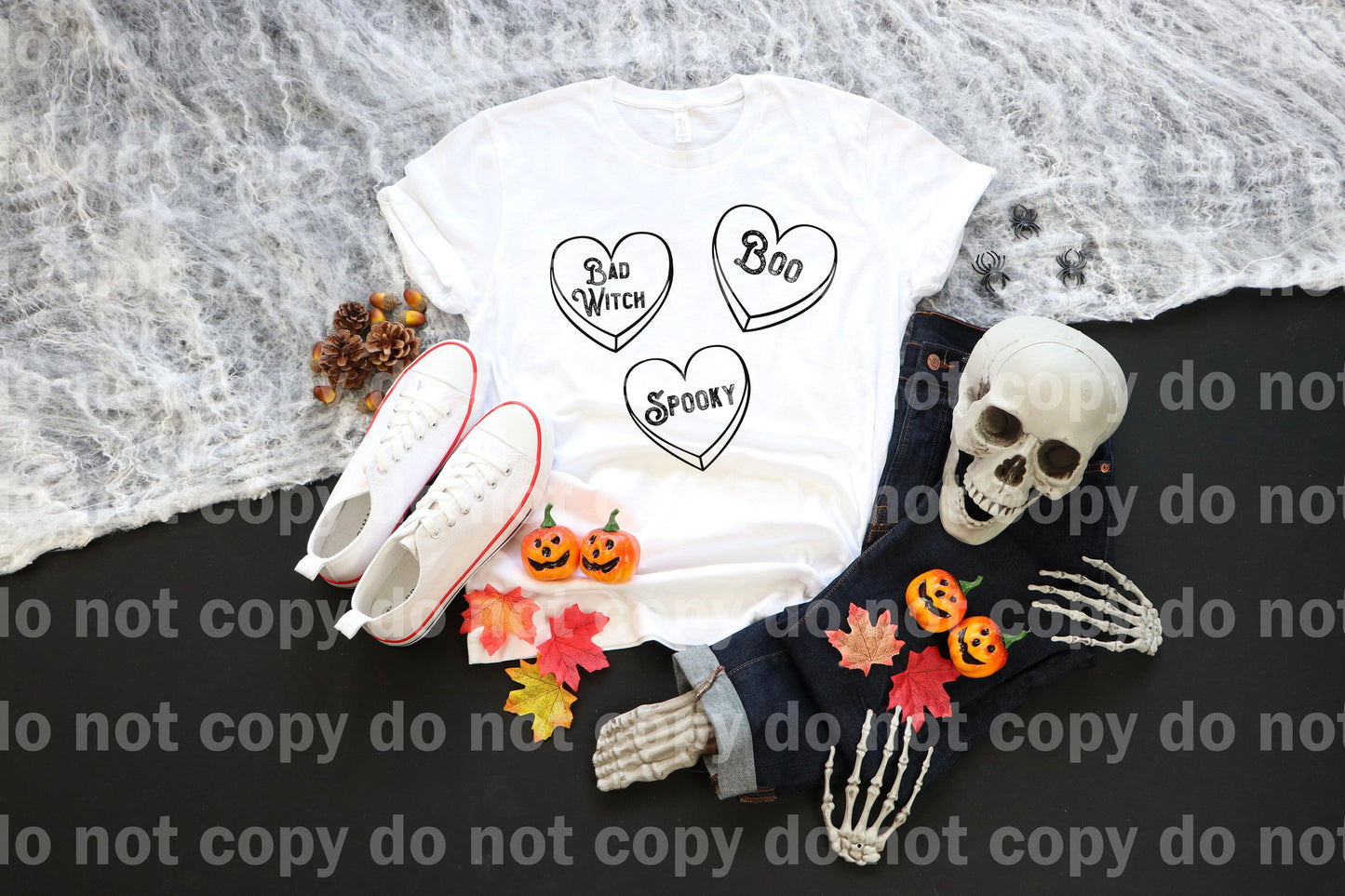 Halloween Hearts Bad Witch Boo Spooky Full Color/One Color Dream Print or Sublimation Print