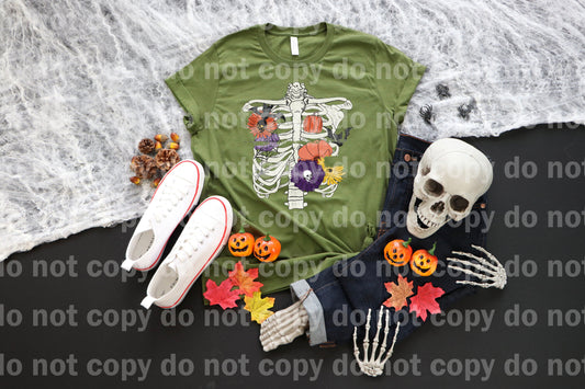 Halloween Rib Cage Floral Full Color/One Color Dream Print or Sublimation Print