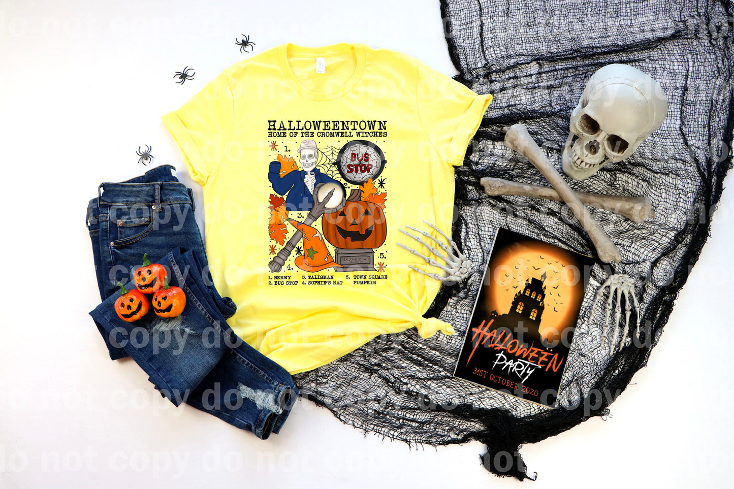 Halloween Town Chart  Home Of The Cromwell Witches Dream Print or Sublimation Print