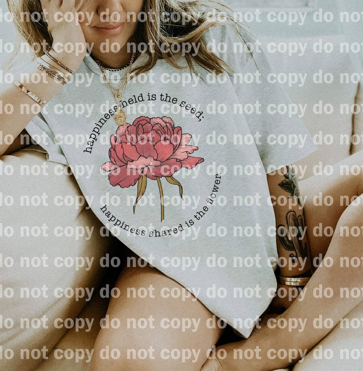 Happiness Held Is The Seed Happiness Shared Is The Flower Distressed/Non Distressed Dream Print or Sublimation Print