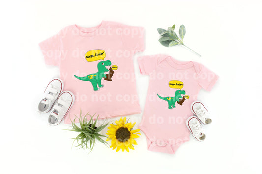 Happy Easter Dinosaur Chocolate Dream print transfer