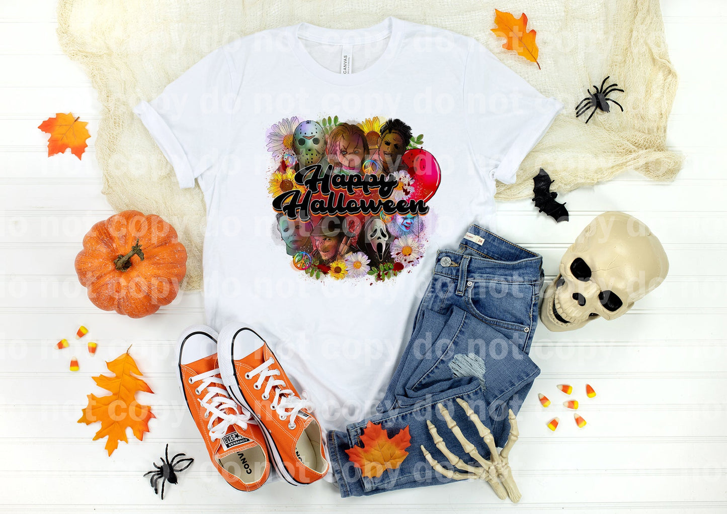Happy Halloween Faces Dream Print or Sublimation Print