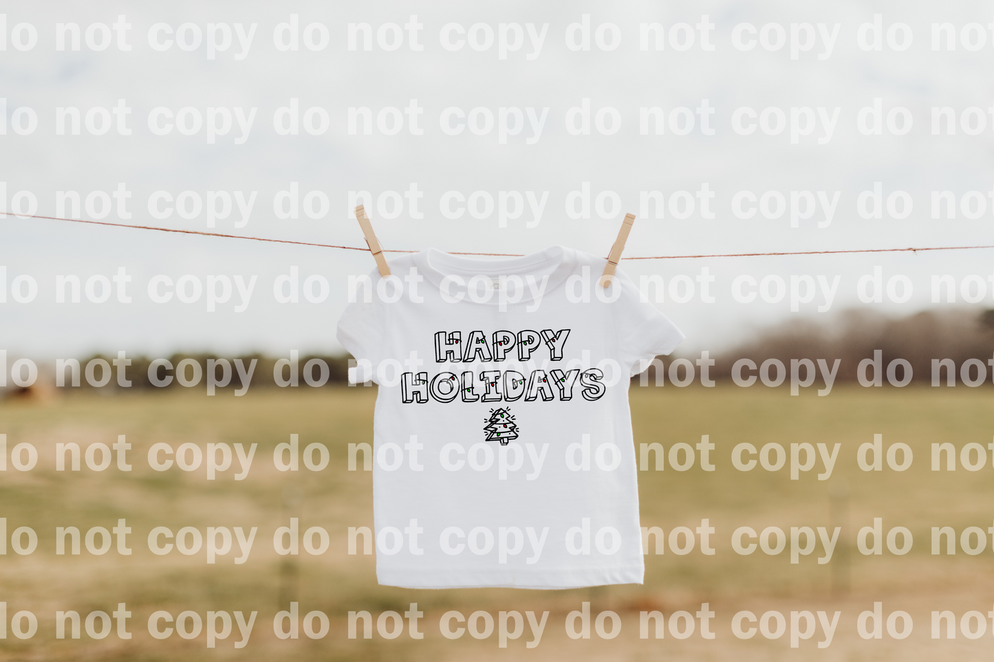 Happy Holidays Full Color/One Color Dream Print or Sublimation Print