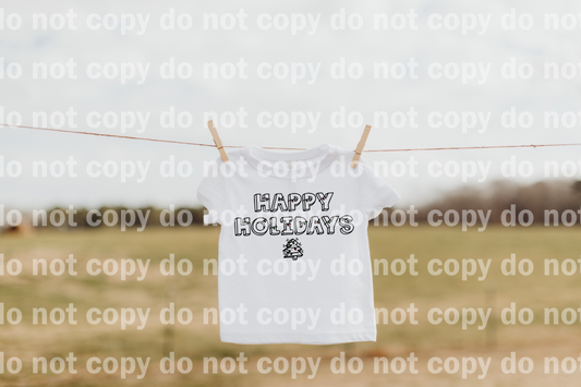 Happy Holidays Full Color/One Color Dream Print or Sublimation Print