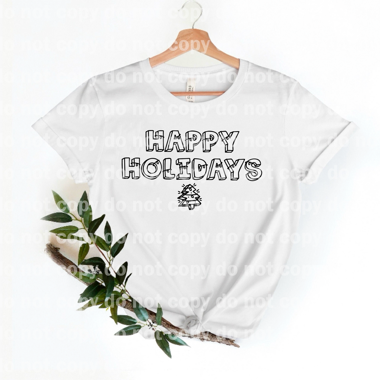 Happy Holidays Full Color/One Color Dream Print or Sublimation Print