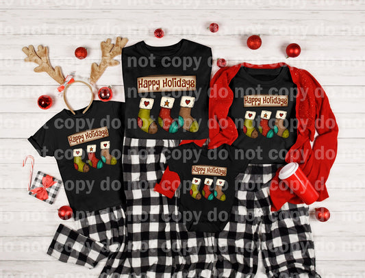 Happy Holidays Stockings Dream Print or Sublimation Print