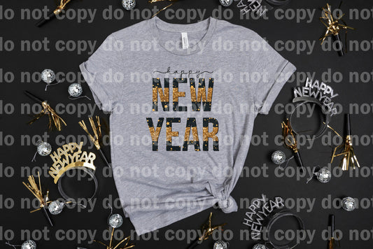 Happy New Year Black And Gold Dream Print or Sublimation Print